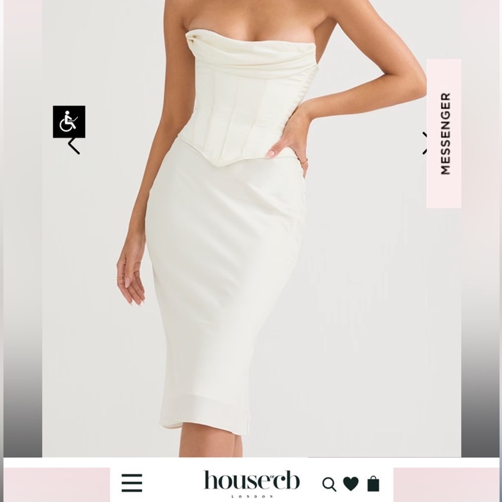 House of CB White Midi Dress